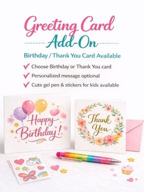 💌 Personalized Birthday/Thank You Greeting Card Add On Must Bundle ➕$10